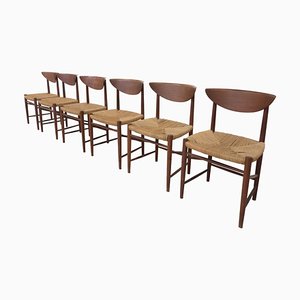 Mid-Century Model 316 Chairs attributed to Peter Hvidt & Orla Mølgaard Nielsen, 1950s, Set of 6