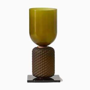 Lampe de Bureau Ficapula avec Socle en Verre et Marbre de Cassina