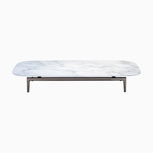 Table Basse Volage Ex-S en Marbre et Base en Aluminium par Philippe Starck pour Cassina