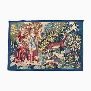 Mid-Century French Medieval Style Aubusson Tapestry, 1920s