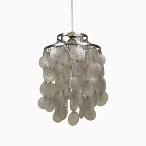 Ceiling Lamp with Faux Mother-of-Pearl Plastic Plates
