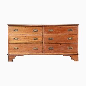 Large English Oak Chest of 6 Drawers, 1890s