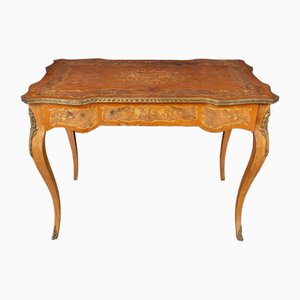 Late 19th Century Napoleon III Desk in Marquetry and Bronze