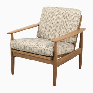 Vintage Sessel aus blondem Furnier