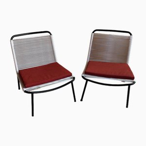 Monpoix 151 Chairs by André Monpoix for Meubles TV, 1954, Set of 2