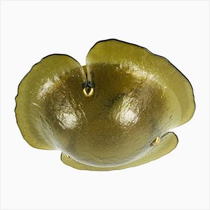 Large Brass & Murano Glass Ceiling Light from Peill & Putzler, Germany, 1970s