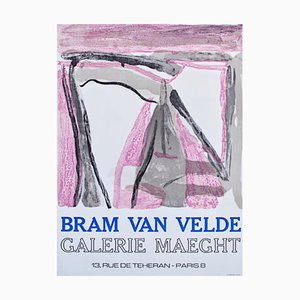 Bram Van Velde, Affiche Originale, 1975, Lithographie