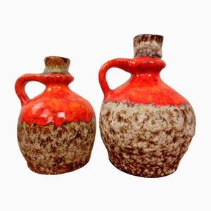 Fat Lava Keramikvasen von Jopeko, 1970er, 2er Set