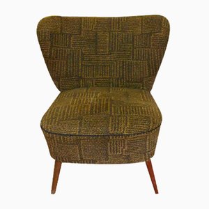 Cocktail Armchair in Green Pattern, 1950s