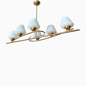 Large Vintage Pendant Light from Lunel, 1960s