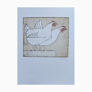 François-Xavier Lalanne, Les Poules, 2004, Lithographie