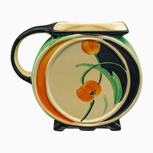 Englischer Art Deco Keramik Krug, 1930er