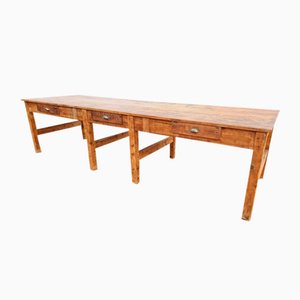 Large Pine Dining Table, 1930s