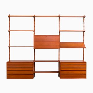 Teak Wall Unit with 2 Dressers by Poul Cadovius for Cado, Denmark, 1960s