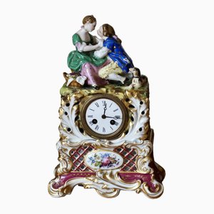 Antique Mantel Clock from Porcelaine De Paris, 1900s