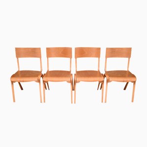 Vintage Scandinavian Stackable Chairs, 1960s, Set of 6