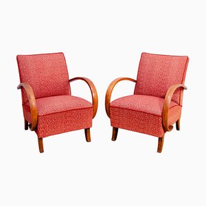 Mid-Century Bentwood Armchairs by Jindřich Halabala for UP Závody, 1950s, Set of 2