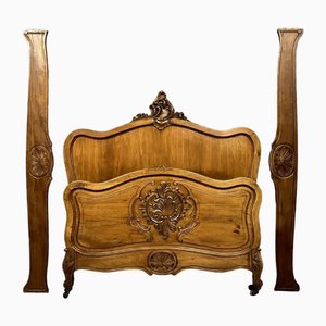 Louis XV Walnut Rocaille Centre Bed