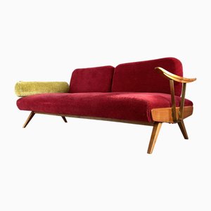 Raspberry-Red Daybed, 1950s