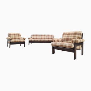 Poltrone e divano vintage, anni '70, set di 3