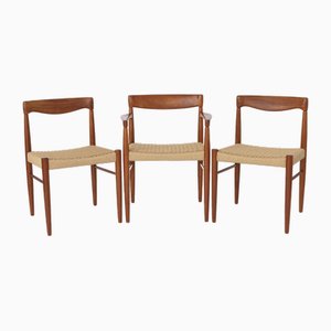 Vintage Chairs in Teak by H.W. Klein for Bramin, 1960s, Set of 3