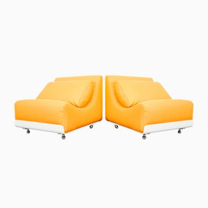 Set of Mid-Century Space Age Orbis Plywood Lounge Chairs by Luigi Colani for Cor, 1972