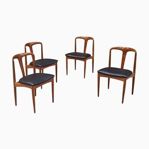 Scandinavian Juliane Dining Chairs attributed to Johannès Andersen, Denmark, 1960s, Set of 4