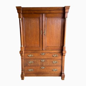 Antique Empire Oak Cabinet, 1800s
