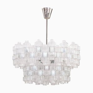 Large Festival Chandelier attributed to Gert Nyström for Orrefors, 1950s