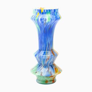 Art Deco Splatter Glass Layered Vase from Kralik Ernst Steinwald