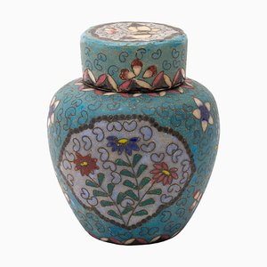 Chinese Ceramic Cloisonne Style Ginger Jar