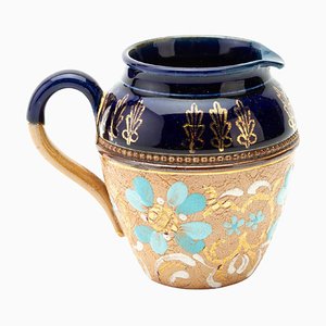 Brocca in gres smaltato di Doulton Lambeth, XIX secolo