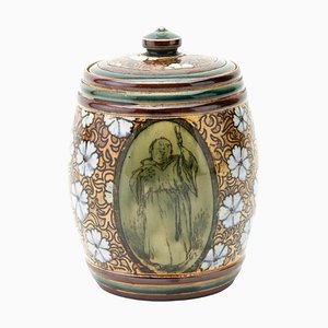 Vaso per tabacco in gres di Doulton Lambeth, XIX secolo