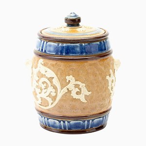 Stoneware Tobacco Jar from Doulton Lambeth, 19th Century