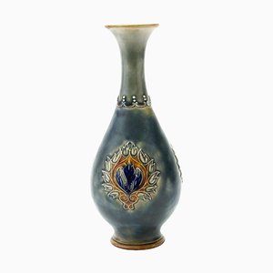 Steingut Vase von Doulton Lambeth, 19. Jh.