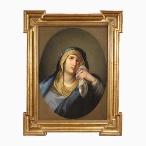 Artiste Italien, Vierge des Douleurs, 1770, Huile sur Toile, Encadrée