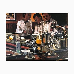 Eric Winder, An der Bar, Öl auf Leinwand, 2002
