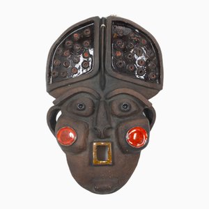 Maschera da parete vintage, Africa, anni '50