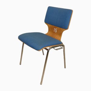 Teak Blue Stapel Office Chair, 1960s