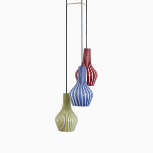 Italian Glass Pendant Lamp by Flavio Poli for Seguso Vetri Darte, 1950s