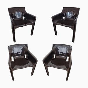 Vintage New Gaudi Chairs by Vico Magistretti for Artemide, 1970s, Set of 4