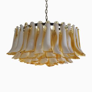 Large Murano Glass Chandelier in Murano Glass and Nickel Plated Metal, 1990s