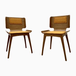 Modern Walnut Chairs, 1970s, Set of 2