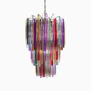 Grand Lustre Modèle Mariangela en Murano avec Prisme Triedri 187 Multicolore, 1990s