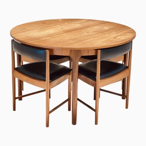 Circular Table and Chairs by Tom Robertson for McIntosh, Set of 5
