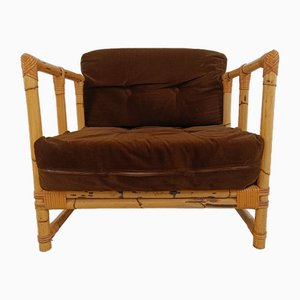 Vintage Bamboo Armchair, 1960s
