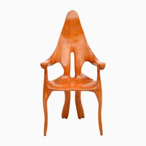 Vintage Italian Studio Craft Sculptural Armchair, 1970s