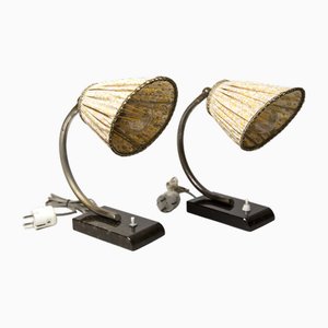 Art Deco Adjustable Table Lamps, 1930s, Set of 2