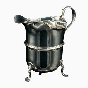 Small Antique English Cream Jug in Sterling Silver, 1890s