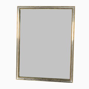 Vintage Double Brass Frame and Chrome Mirror by Romeo Rega, Italy, 1970s